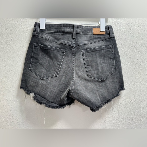 Father’s Daughter Tobi High Rise Jean Shorts Stretch Denim Fray Smolder Gray 26 - Picture 2 of 8